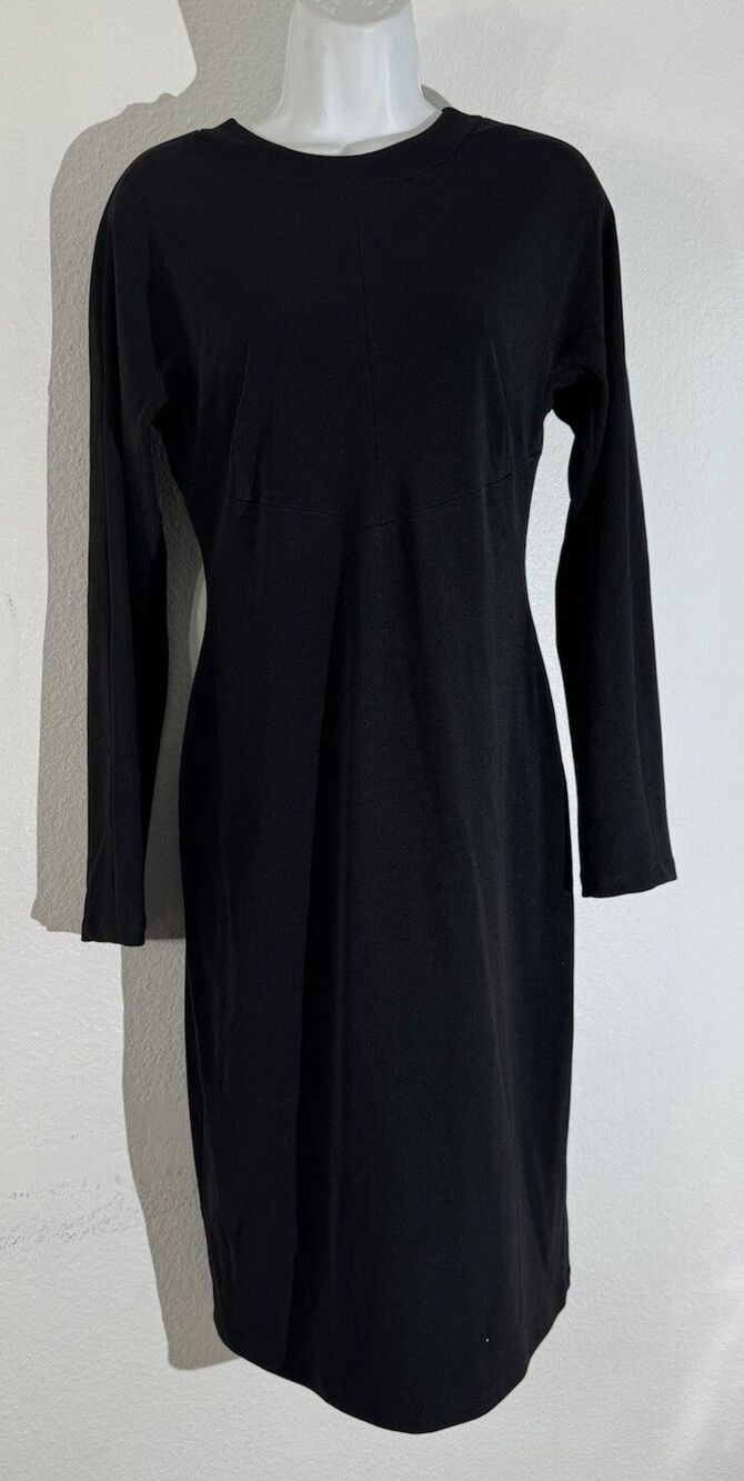 Moda International Black Evening Dress Open Back Sz 12 Formal Little Back Dress